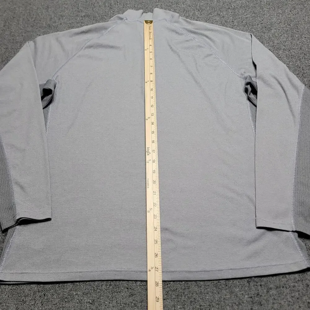 Patagonia Shirt Mens Extra Large Gray Performance Baselayer Quarter Zip Capilene